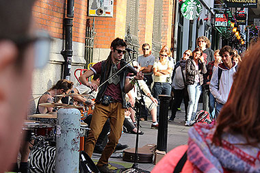 Musicisti nelle strade di Dublino