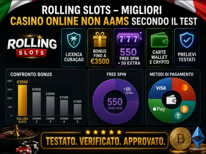Rolling Slots – migliori casino online non AAMS secondo il test