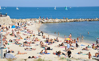 una spiaggia ad Antibes