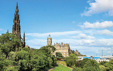 Una veduta di Edimburgo in Scozia