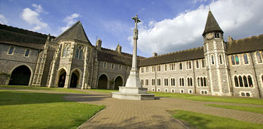 Lancing college, il cortile interno