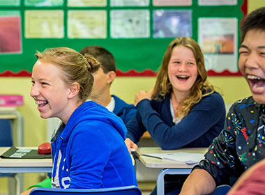 Happy students - College Bede's Summer School