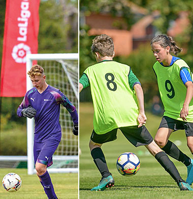 ragazzi e ragazze del campus estivo inglese + calcio dicker college inghilterra