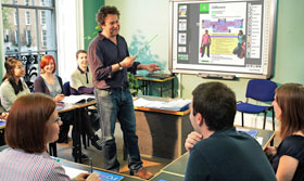 Una classe alla Horner School of English di  Dublino